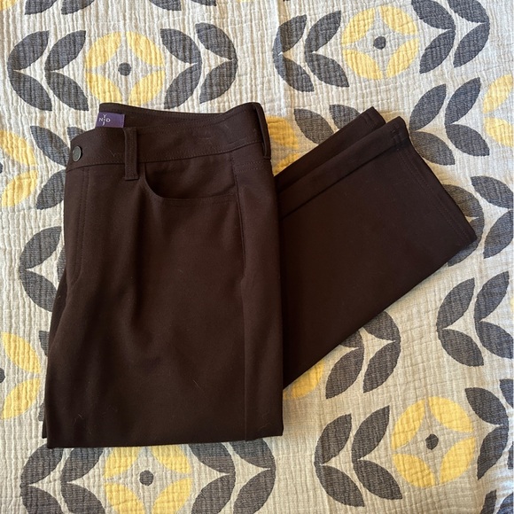 NYDJ Classic Ponte Trouser Pants, size 10, “coffee bean”, stretch - Picture 1 of 10